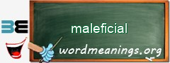 WordMeaning blackboard for maleficial